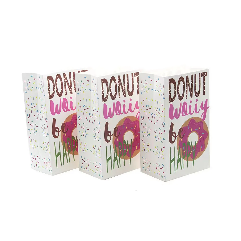 

6pcs Donut Handbag Gift Candy Packing Bags Donut Theme Birthday Party Decor Kids Baby Shower Candy Bar Party Supplies