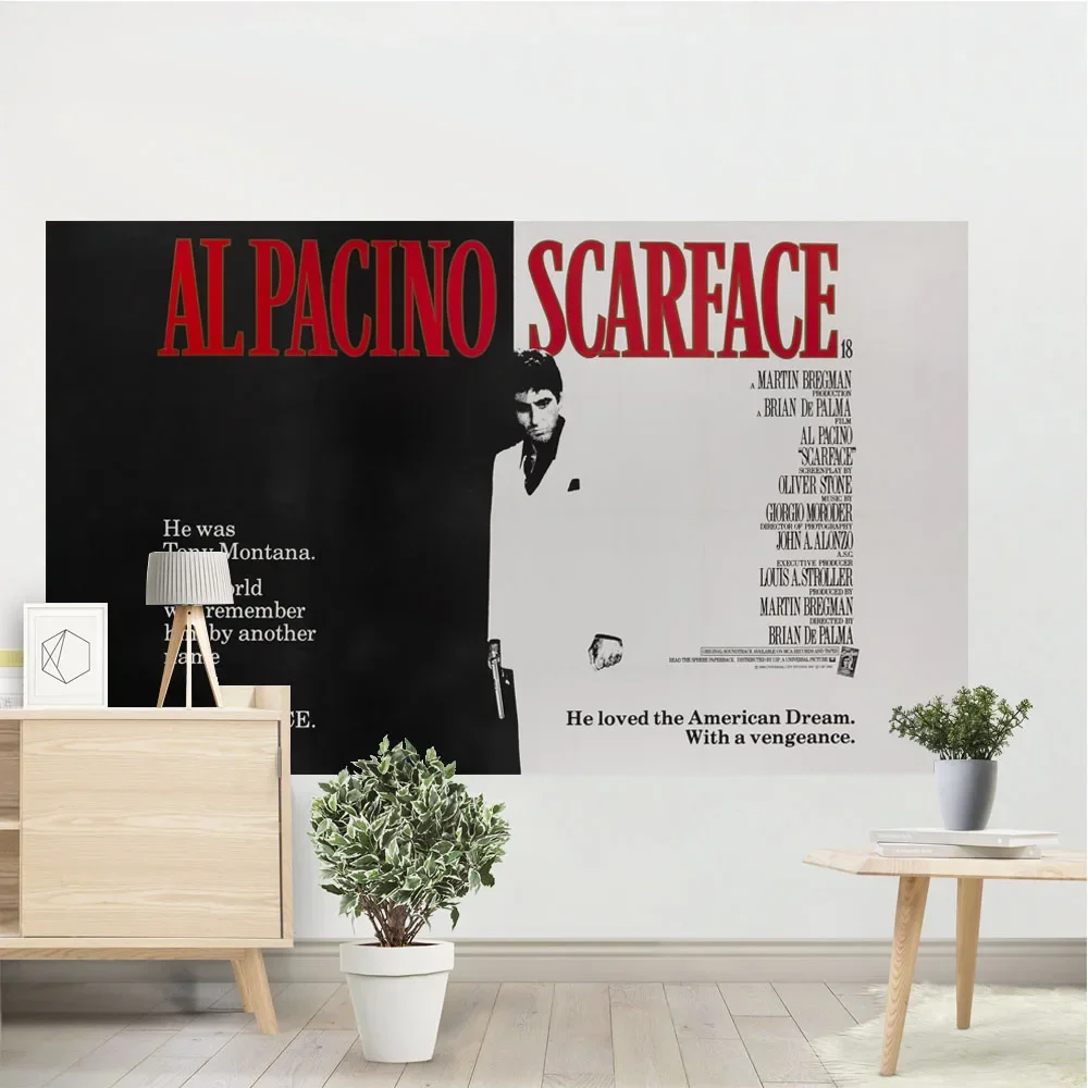 Al Pacino Scarfaces Tapestry Cuba Movie Living Room Bedroom Hanging Decoration