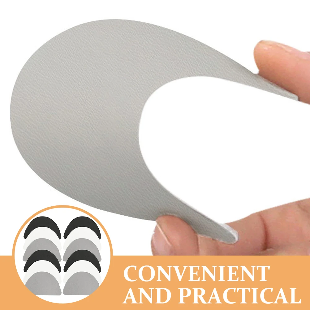 Parche de reparación de talón de zapato, pegatinas autoadhesivas de reparación de botas de PU para agujeros de zapato, parches adhesivos, parches de reparación de talón, 12 Uds.