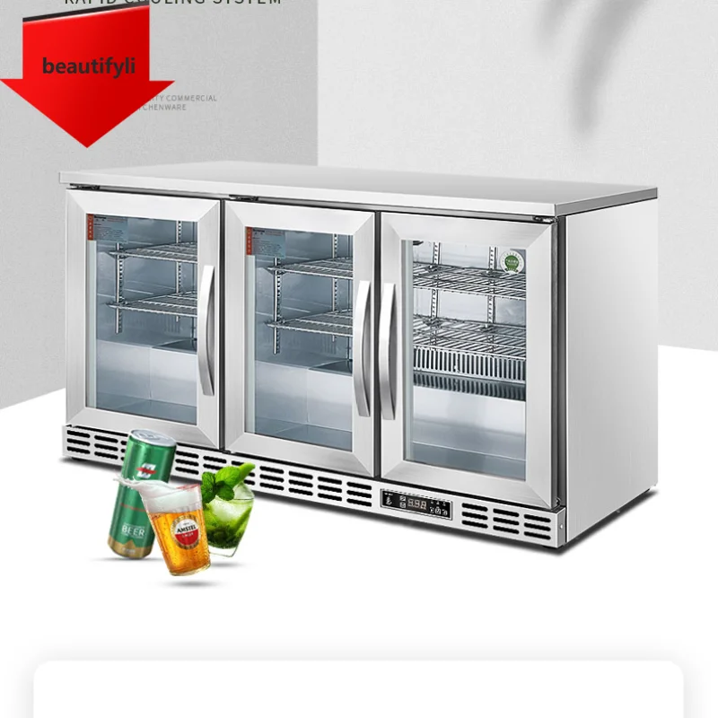 

A61 In-Type Freezer Beer Bar Display Low Cabinet Commercial Household Refrigeration Mini Refrigerator