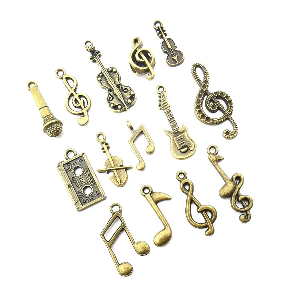 70 pcs Pendant Jewelry Making Accessories Charms Necklace Alloy Halloween Christmas New Year Jewelry Accessory Pendant Note
