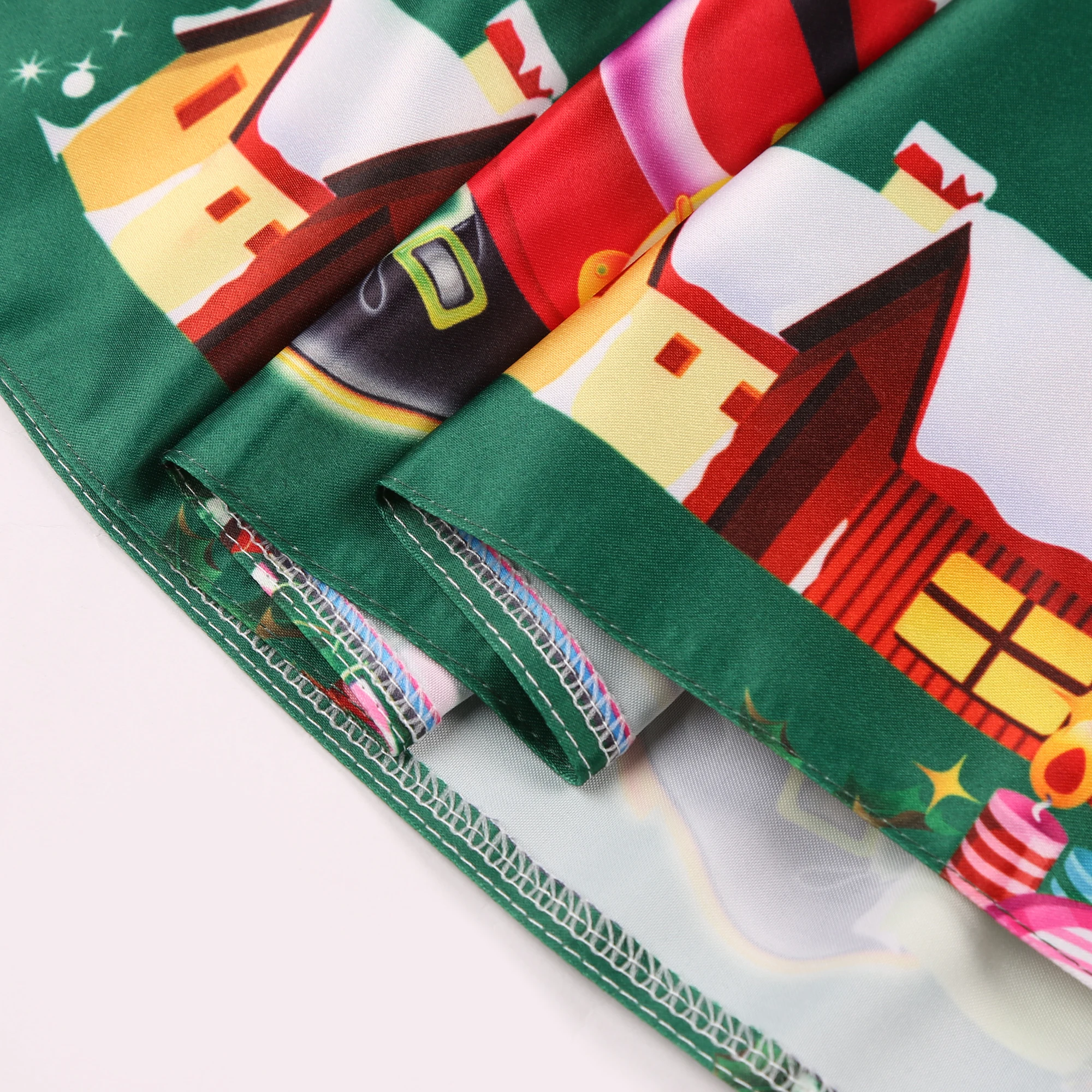 2026 Neues Mädchenkleid Weihnachtsmann Schneekleid Cartoon-Print Prinzessinnenkleid Weihnachtskostüm Ins – Detail 14