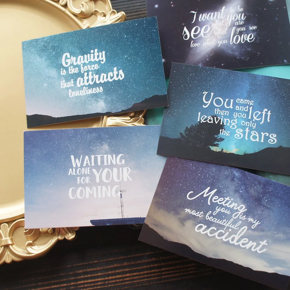 15pcs Words of Encouragement From The Universe Design As Post Card Gift Greeting Cards Gift Party Invitation Scrapbooking Use