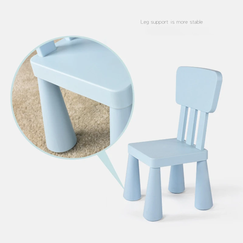 Modern Nordic Style Plastic Children Chair and Table Set Colorful and Soft Kids Chair with Spinal Protection Function   Стул