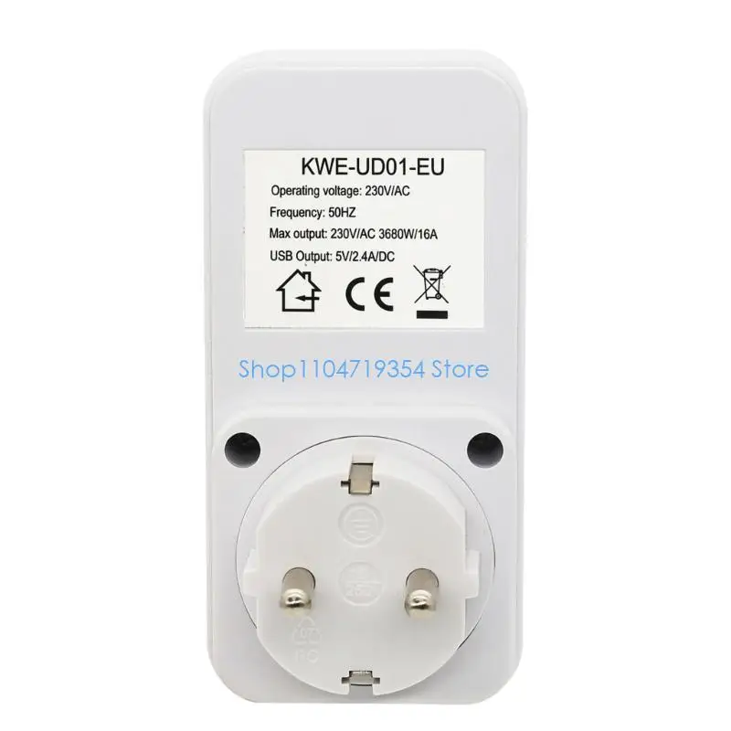 0XLD Adjustable Electronic Timer Switches Digital Timing Control Surges Protector Outlet for USB Interfaces Switches Easy to Use