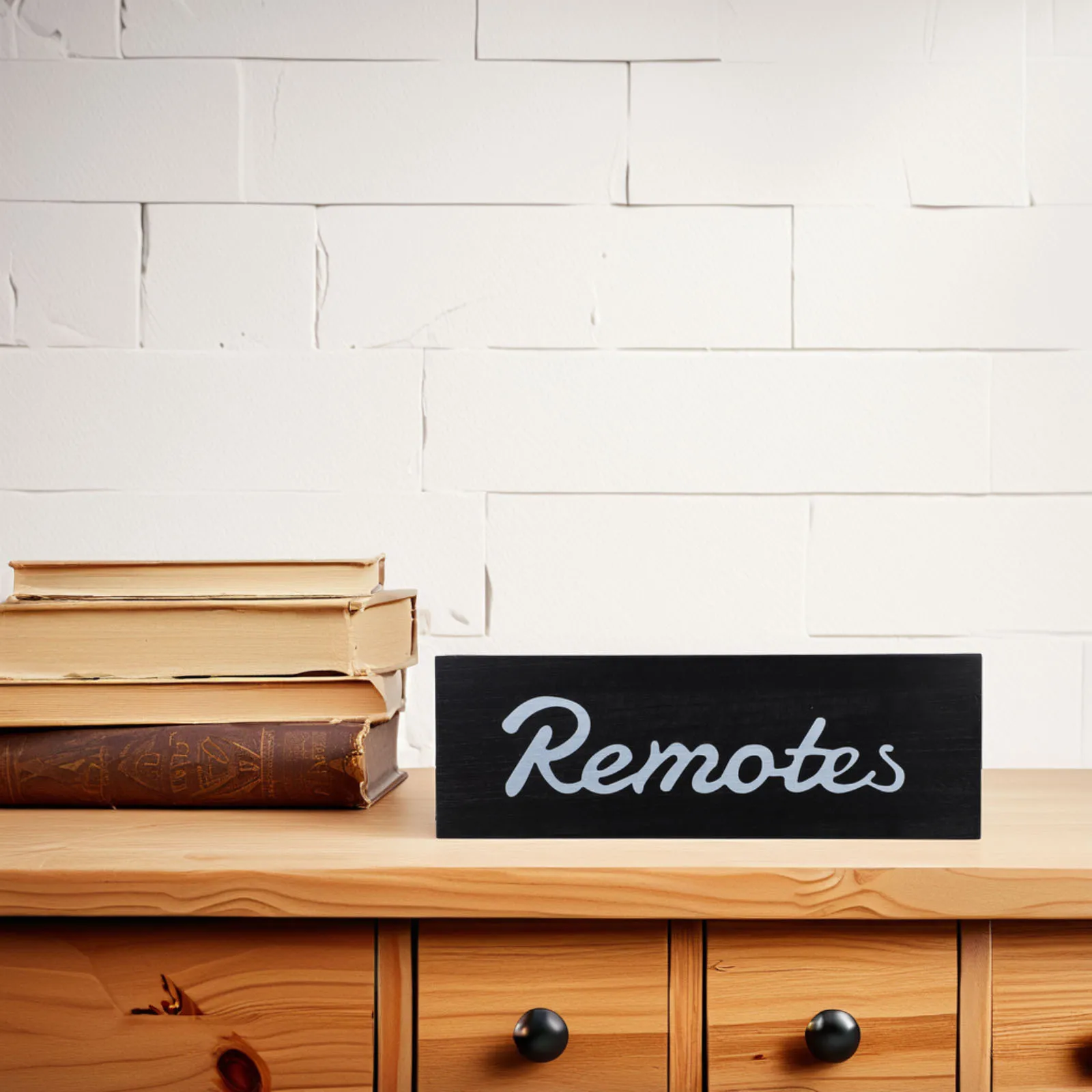 

Wooden Remote Control Storage Box Black Wall Mount Desk Caddy Organizer Pen Holder for Table Remote Holder Desk Caddy Organizer