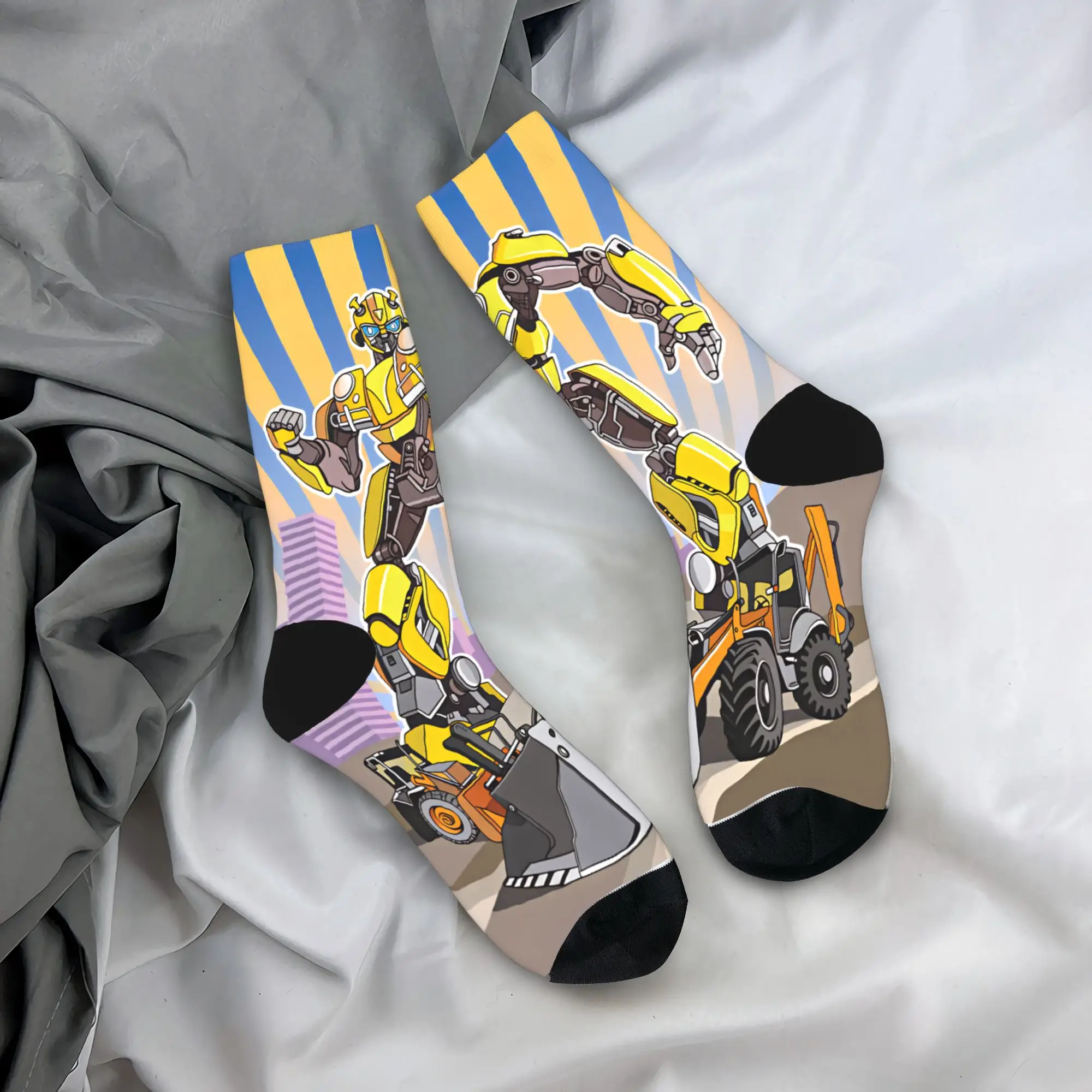 Transformered Cartoon Stockings Men Socks Breathable Novelty Socks Autumn Climbing Non Slip Custom Socks Gift