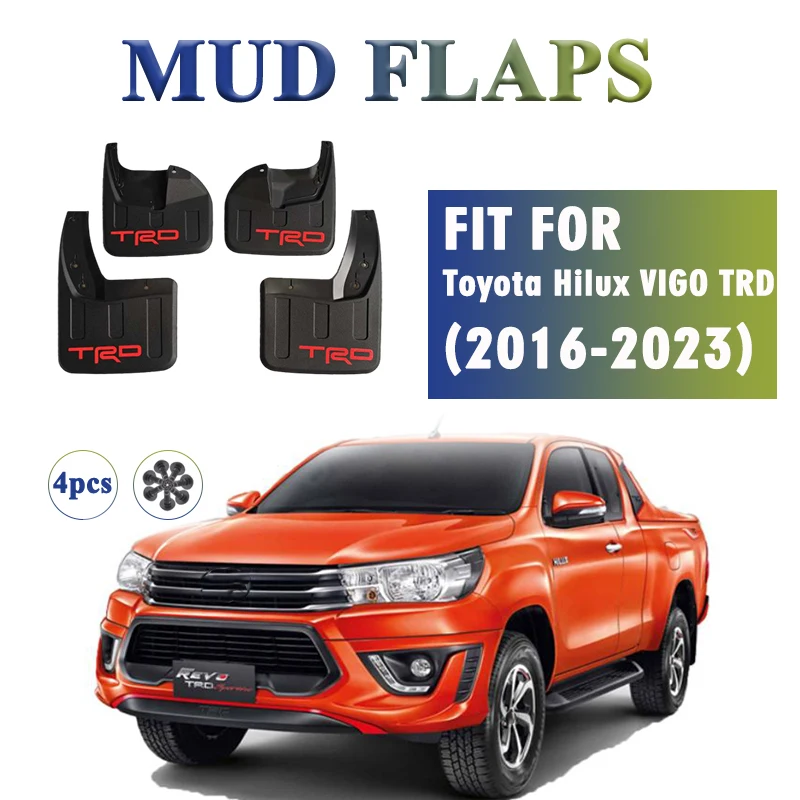 

2016 2017 2018 2023 FOR Toyota Hilux VIGO REVO TRD 4WD Mud Flap Guards Splash Mudflaps Mudguard Fender Car Accessories 4pcs