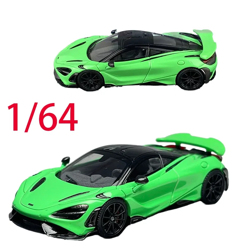 

Литой под давлением ЖК-дисплей, масштаб 1/64, модель автомобиля McLaren из сплава McLaren 765LT, супер спортивный автомобиль, игровые транспортные средства, игрушки для мальчиков, оригинальная коробка