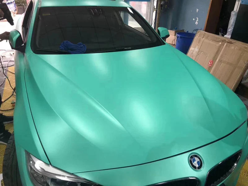 Premium Matte Pear Metallic Miami Teal Vinyl Wrap Film with Air Release Technology DIY Whole Car Wrapping Foil Roll