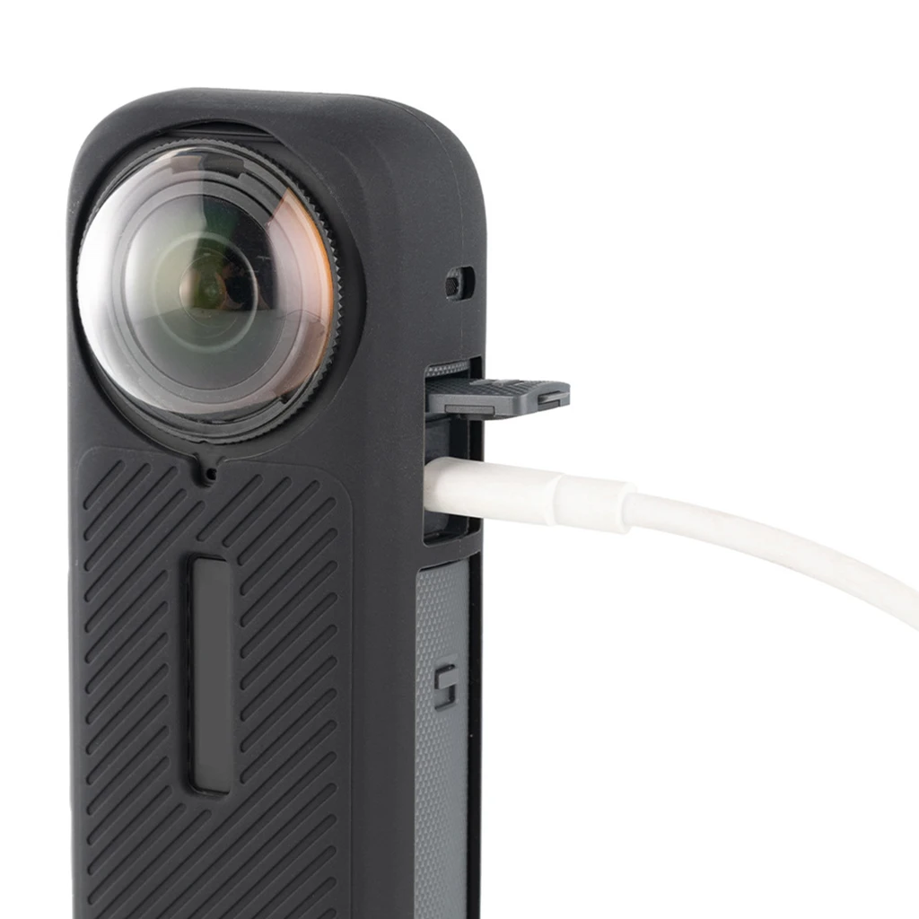 Leichtes Silikon-Schutzcover-Set für Insta360 X5 X4 Kameragehäuse, Objektivdeckel, Trageschlaufen, präzise Ausschnitte für vollen Zugriff – Detail 13
