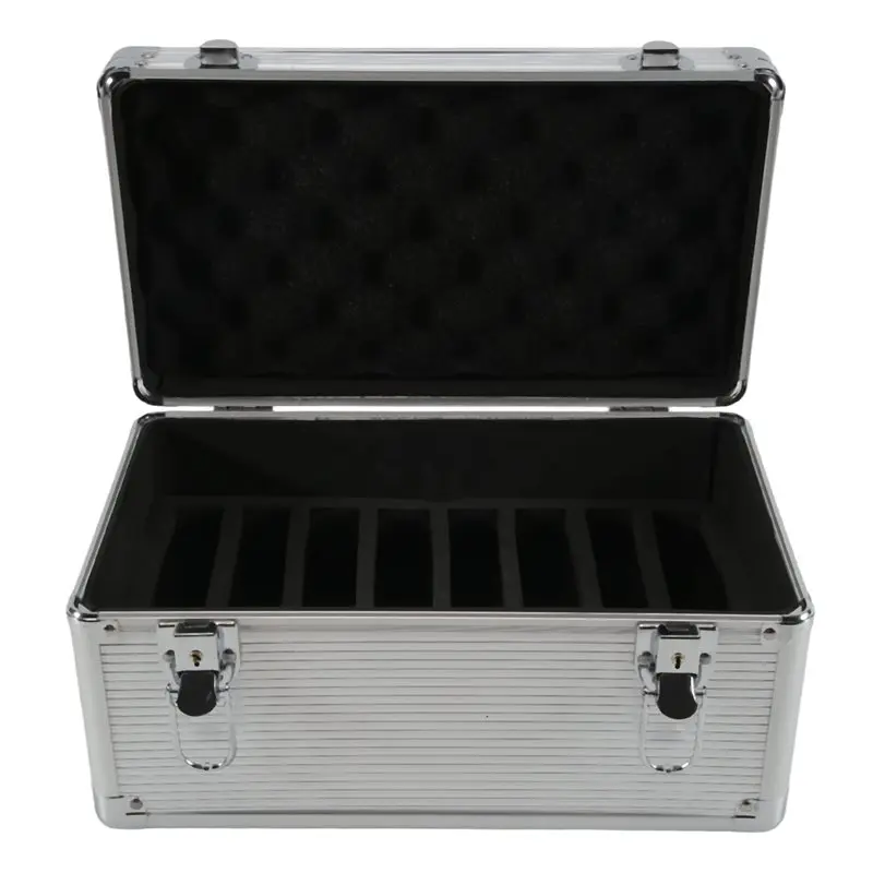 ABKN-Aluminum And Eva Hard Drive Protective Case 8X3.5 Inch And 6X2.5 Inch Slots For Hard Drive Classification And Storage