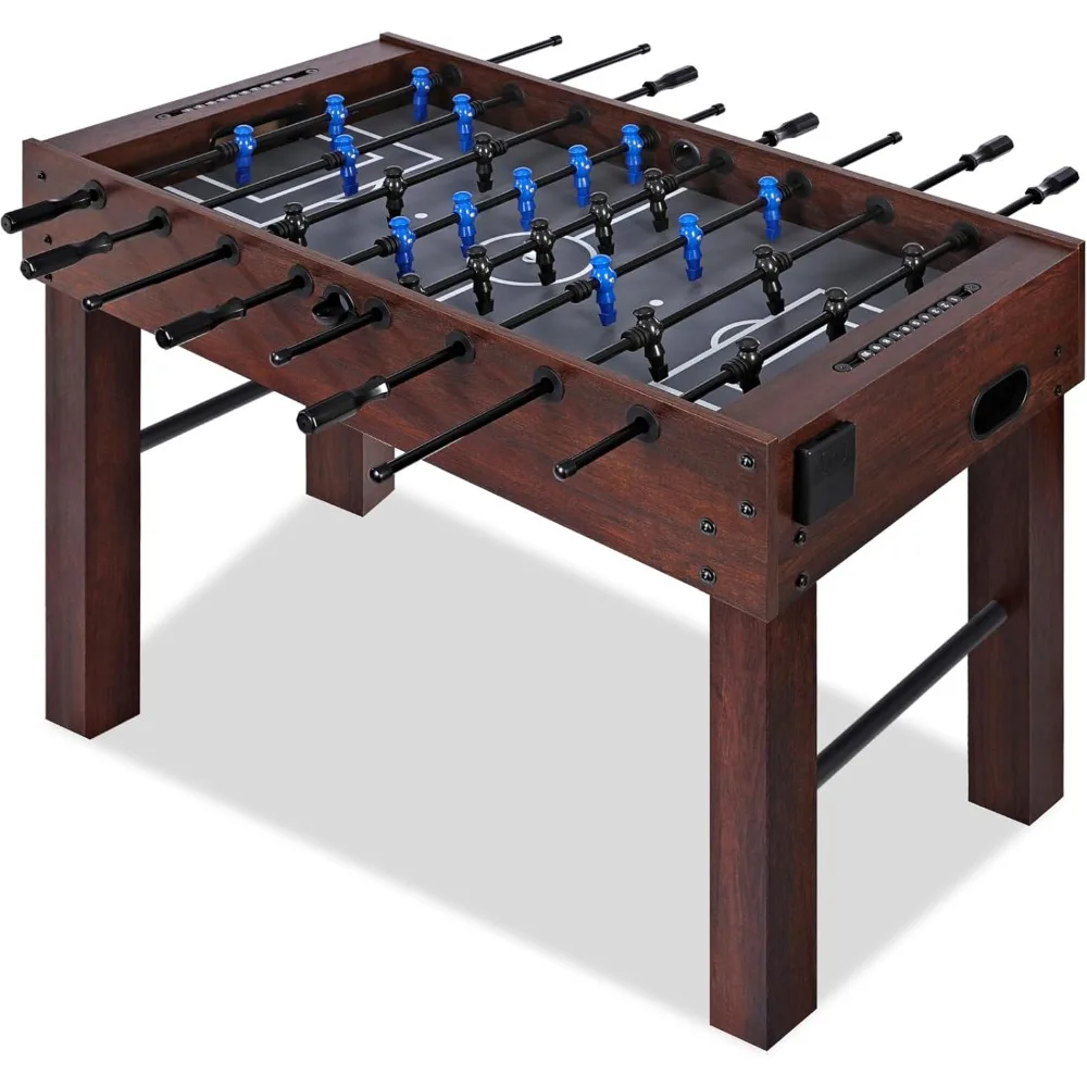 Mesa de futbolín de gran tamaño de 54 pulgadas para adultos, mesa de juego de fútbol de tamaño completo de competición con 2 pelotas, sala de juegos de mesa de fútbol