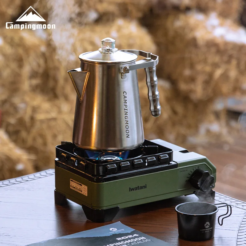 

CAMPINGMOON SW-7 Filtration Coffee Pot Convenient American Style Filter Press Coffee Pot No Filter Paper Stainless Steel Pot