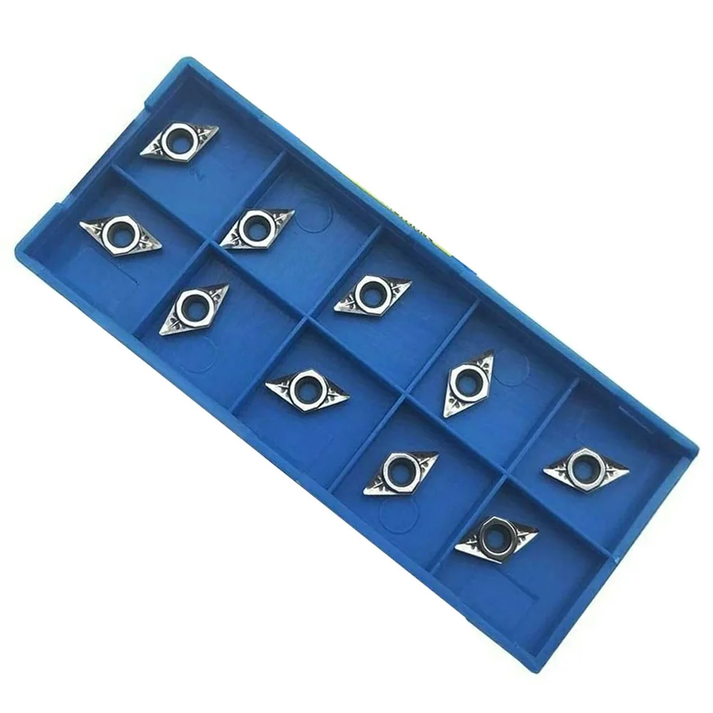 

DCGT070204 AK Carbide Turning Inserts 10 Pack for Aluminum Cutting Suitable for Intermittent and Continuous Processing