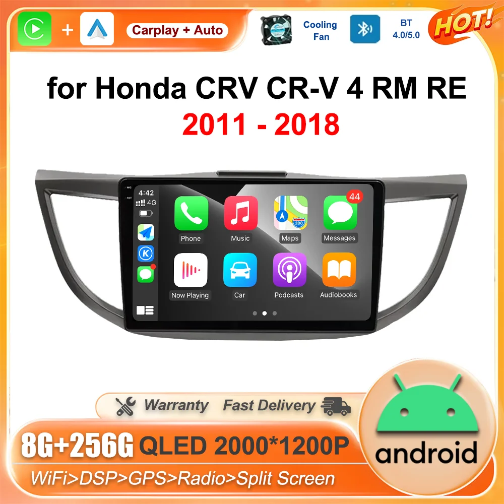 

10.1 '' Android Intelligent System Car Radio Multimedia Player for Honda CRV CR-V 4 RM RE 2011 - 2018 GPS Navigation DSP Stereo