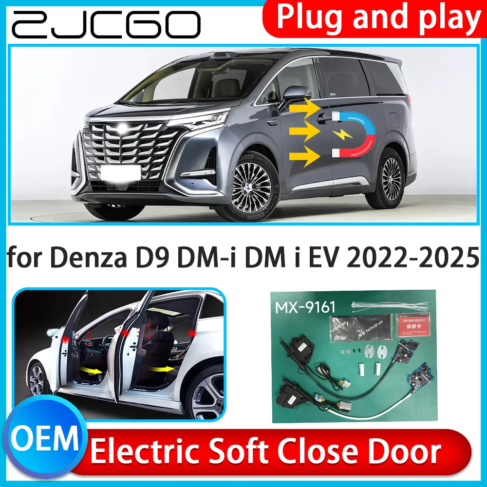 ZCJGO for Denza D9 DM-i DM i EV 2022-2025 Auto Pull Car Soft Close Kit Door Power Latch Electric Door Catch Soft Closing Assist