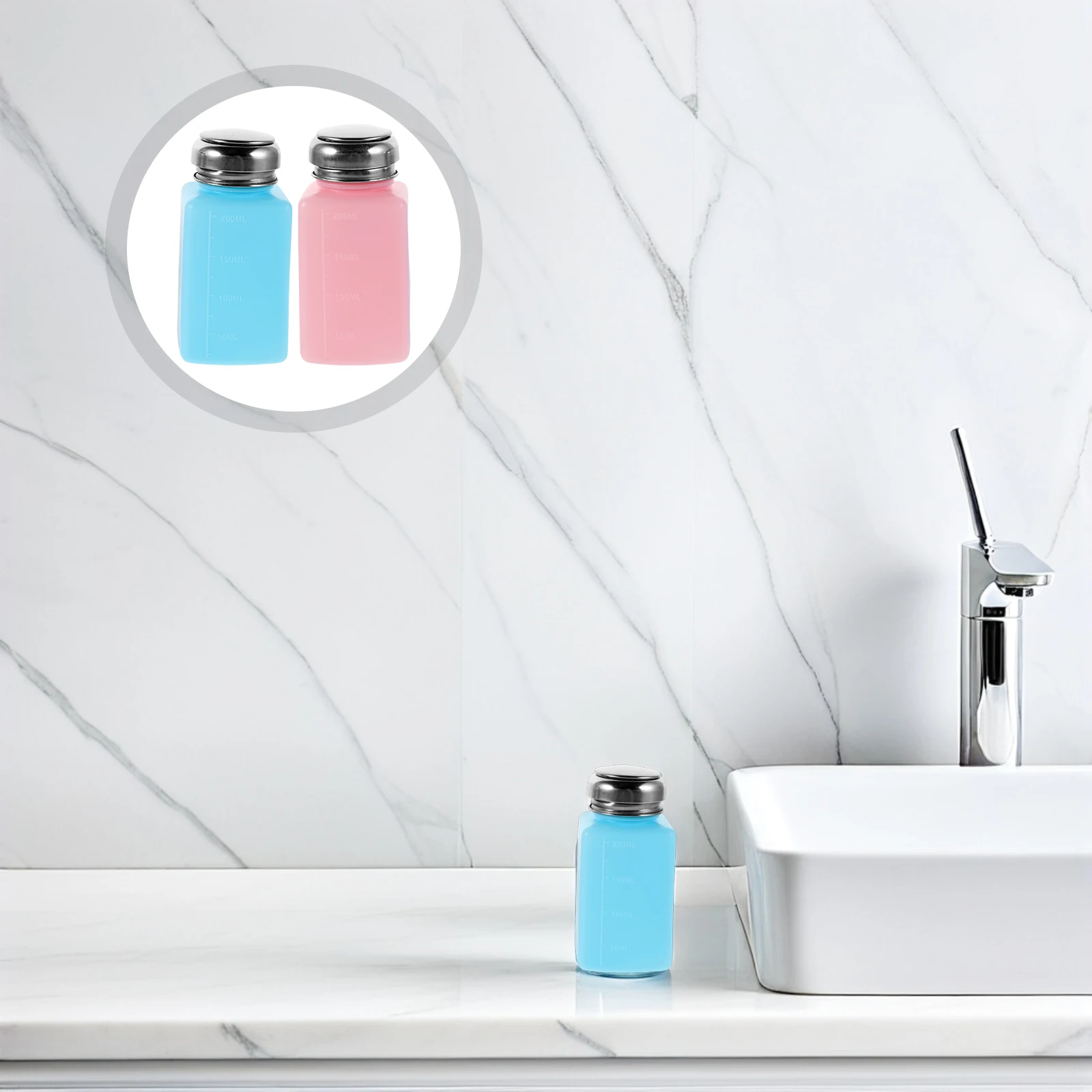 

Push Alcohol Bottle Empty Press down Dispenser Liquid Plastic Anti Static Solvent