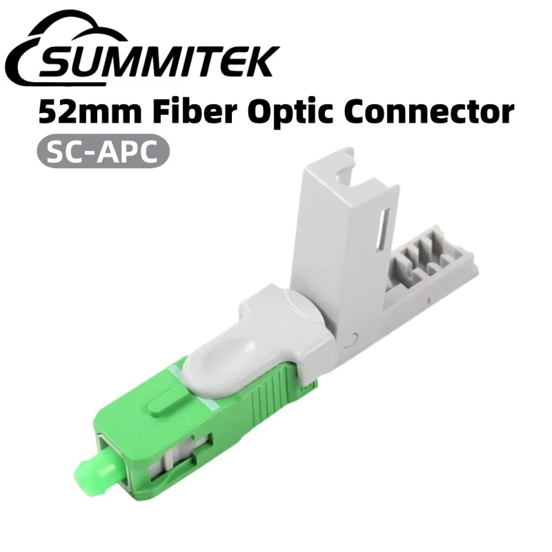 

Summitek 100PCS 52mm Fiber Fast Connector Embedded SC Field Assembly Optical Connector SC APC FTTH Fiber Optic Connectors