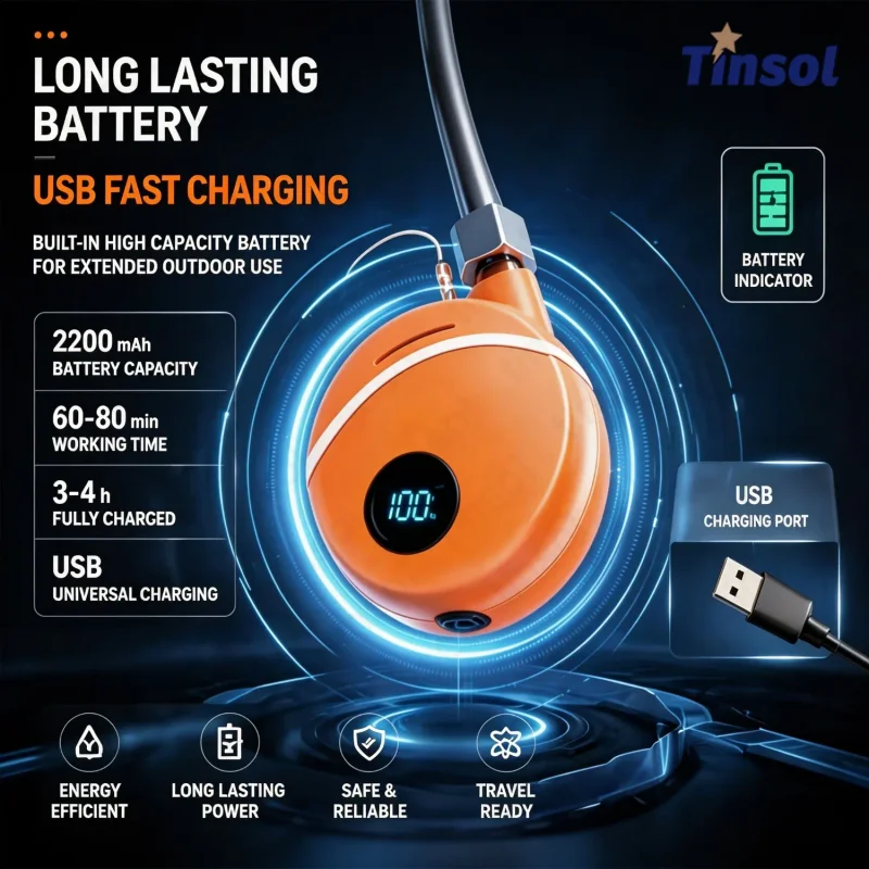 2026 Portable New Camping Shower Outdoor USB Rechargeable Electric Shower Pump Camping Car Washing Gardening Pet Cleaning view 5
