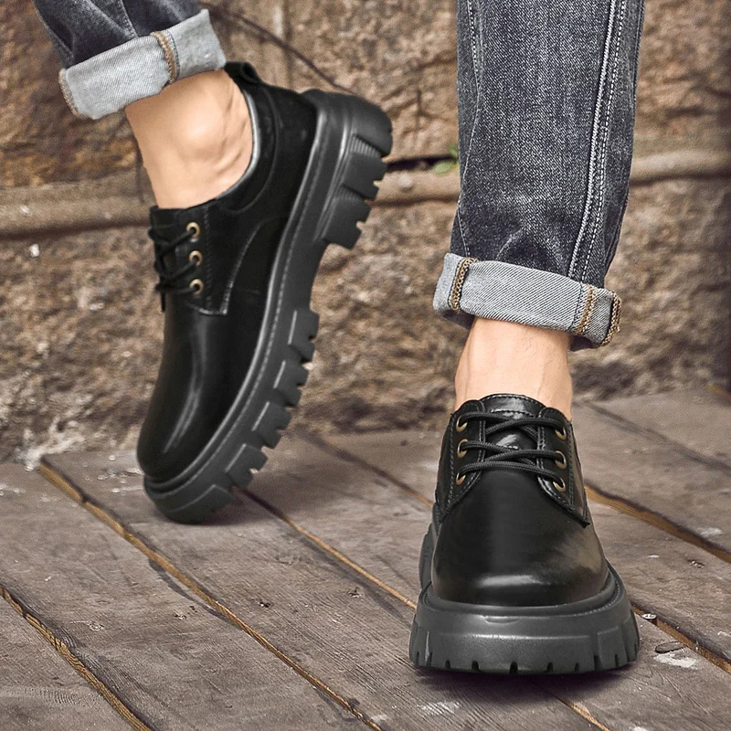 

Men's casual leather shoes Classic Gentleman Elegant Minimalist Style Business suit adult derby shoes Luxury shoes Dress New