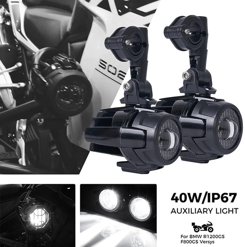 For BMW F850GS R1200GS Motorcycle Spotlights LED Fog Lights Auxiliary Lights Running Lamp