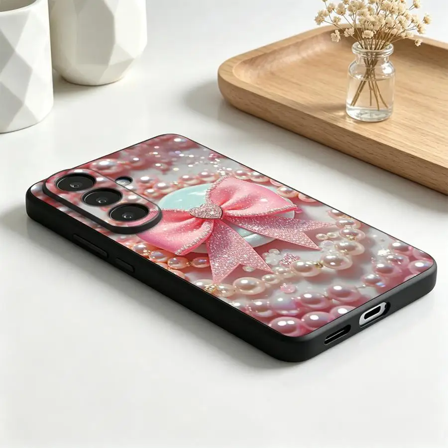 Cartoon Jewelry Bow Case for Samsung Galaxy A57 A37 A05 A23 A06 A25 A16 A15 A73 A51 Phone Cover A41 A12 A70 A50 A55 A53 A17 A52