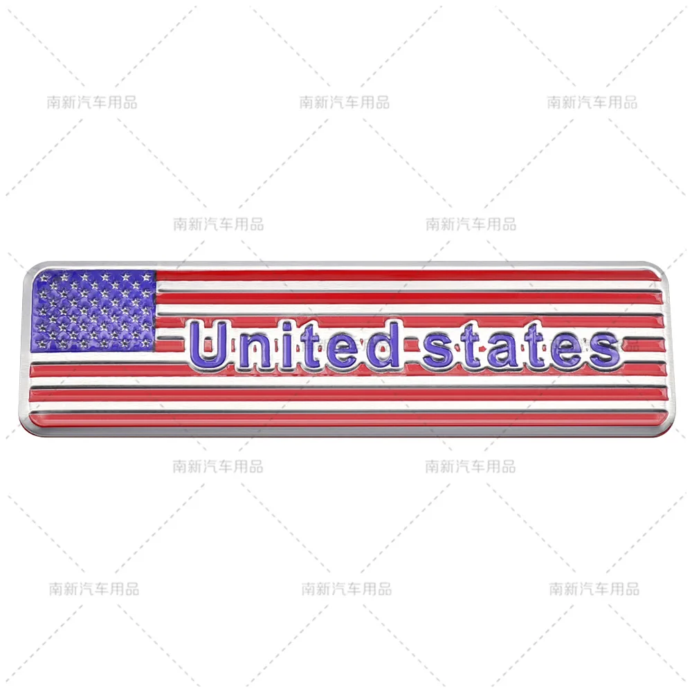 3D Metal American USA Flag Emblem Badge Car Side Fender Sticker Rear Trunk Decal Auto Body Styling Modification Accessories