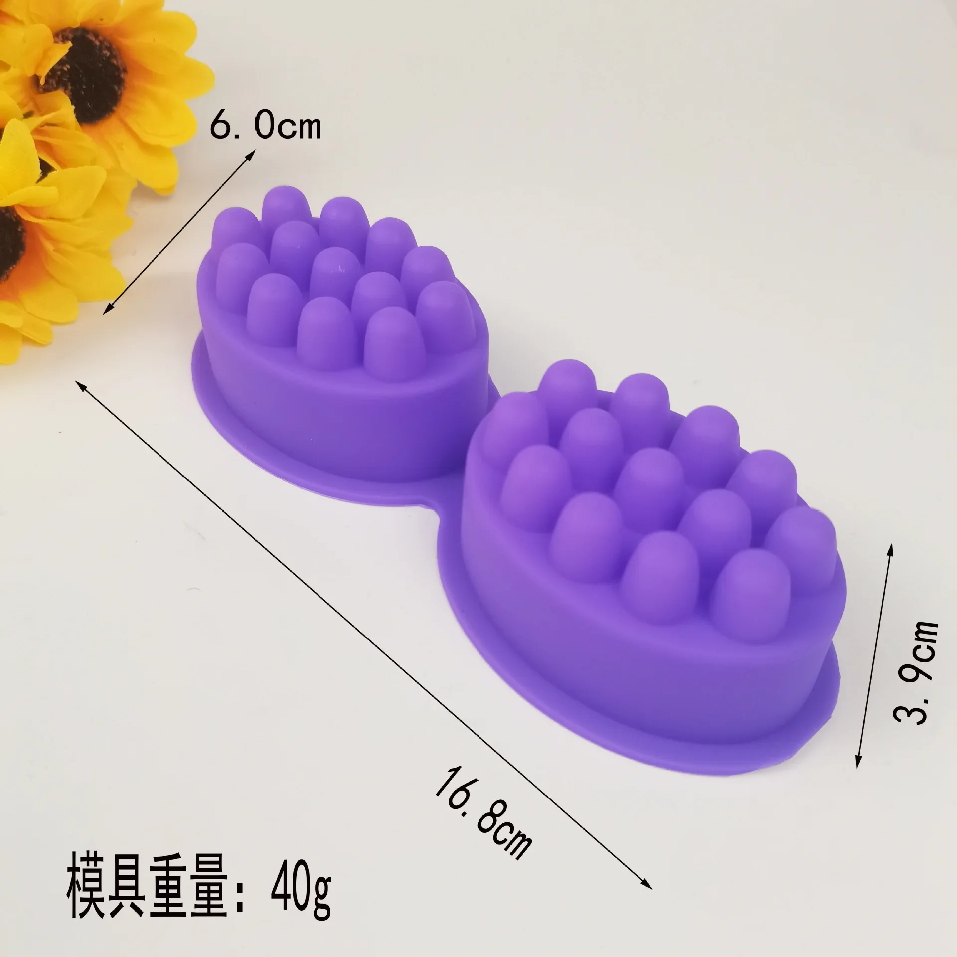 แม่พิมพ์สบู่ซิลิโคนทำมือถาดแม่พิมพ์ขึ้นรูปวงรีถาดนวดสบู่ทำด้วยมือ3D ใหม่