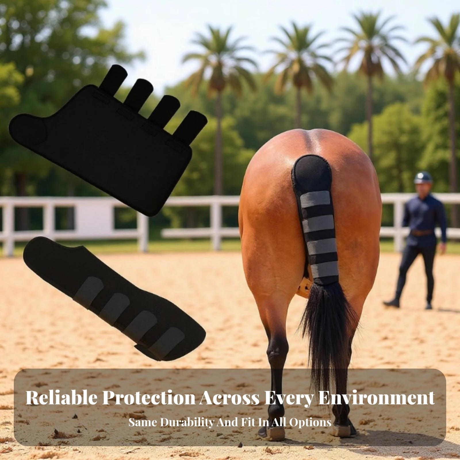 Horse Tail Guard Cover Flexible Horse Tail Protector Tack Wraparound Machine Washable for Equestrians, Stable