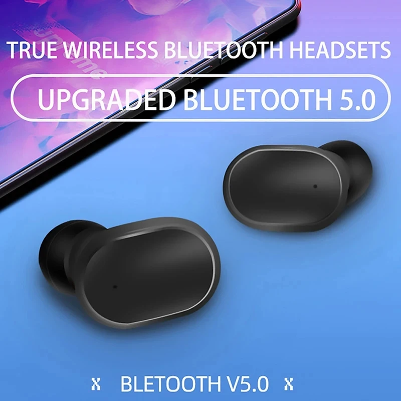 Originele A6S TWS Bluetooth-hoofdtelefoon Draadloze oortelefoon Stereo-headset Sport-oordopjes met microfoon Oplaaddoos voor smartphone