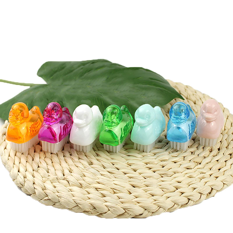 الحيوان فرشاة الأظافر مسمار الفن مانيكير باديكير لينة إزالة الغبار البلاستيك تنظيف فرش الأظافر ملف طوق طقم أدوات للفرشاة صالون