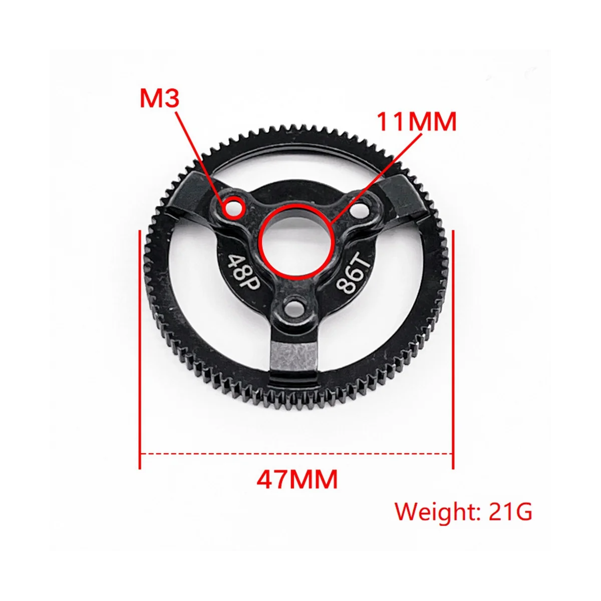 Simulate Climbing Car Special Rigid Teeth, 86T+19T+20T+21T Kit