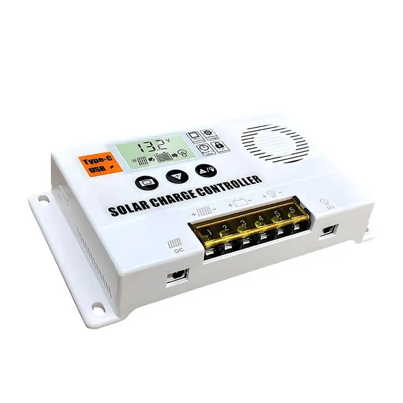 AEE8-12/24V 30A PWM Solar Charge Controller, Solar Panel Regulator With LCD Display For Lithium And Flooded Batteries