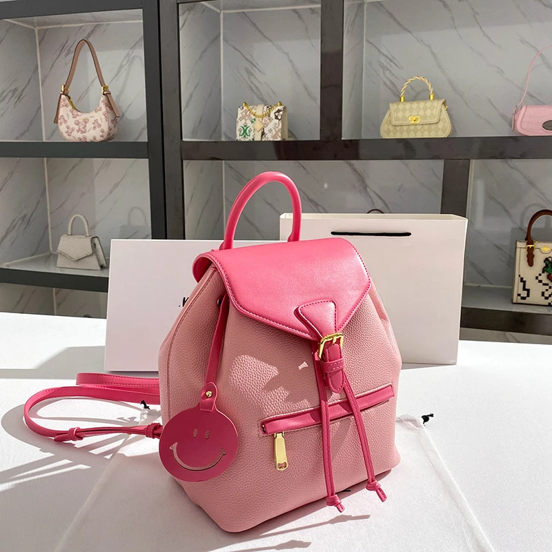 Trend Women Backpack Luxury Designer School Backpack Pink Office Mini Sac A Dos New Shoulder Bag Ladies mochilas para mujer