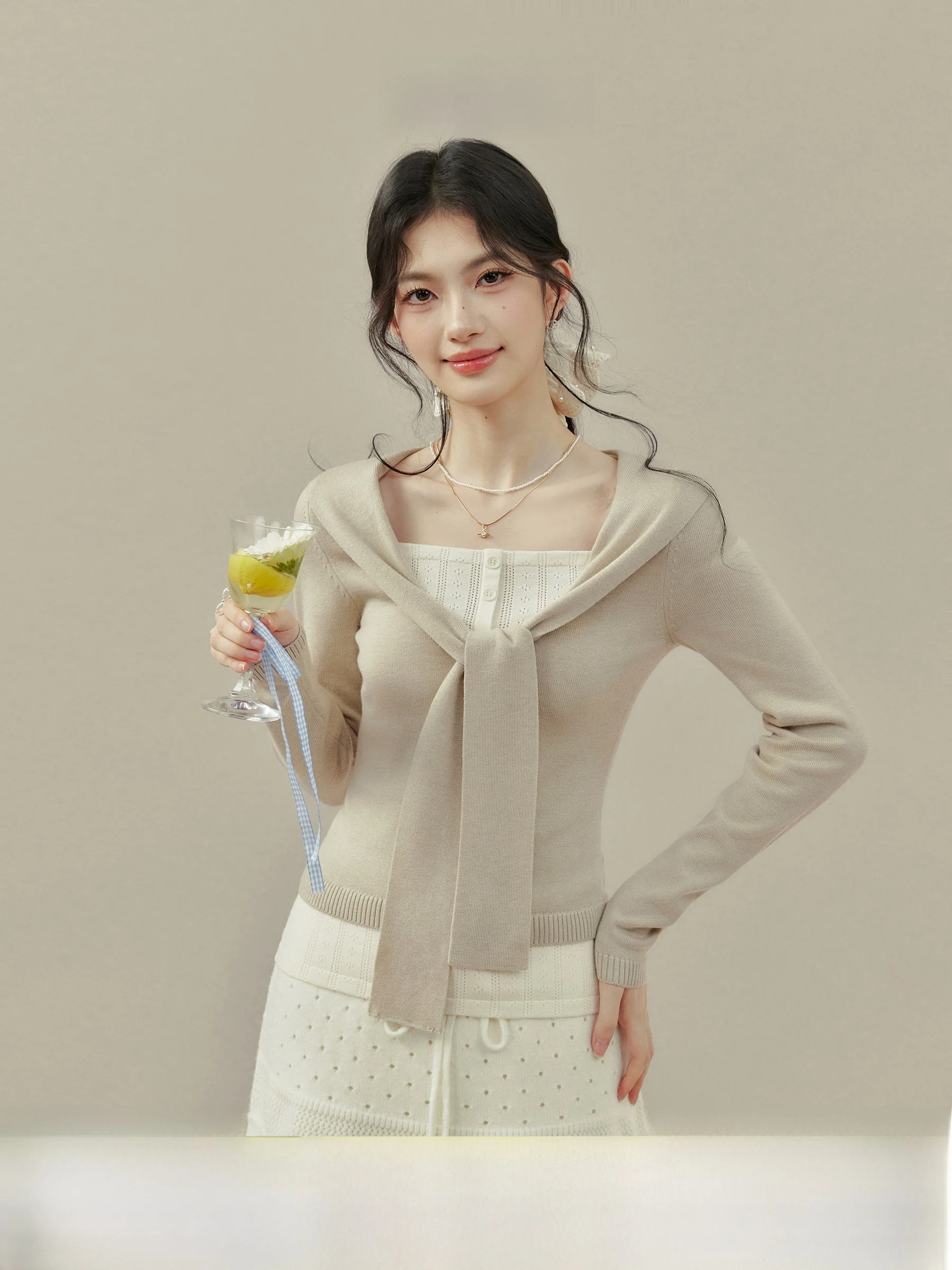 

Женский вязаный свитер с длинным рукавом для весны и осени, с квадратным вырезом, больших размеров, с поясом, трикотажная кофта с длинным рукавом