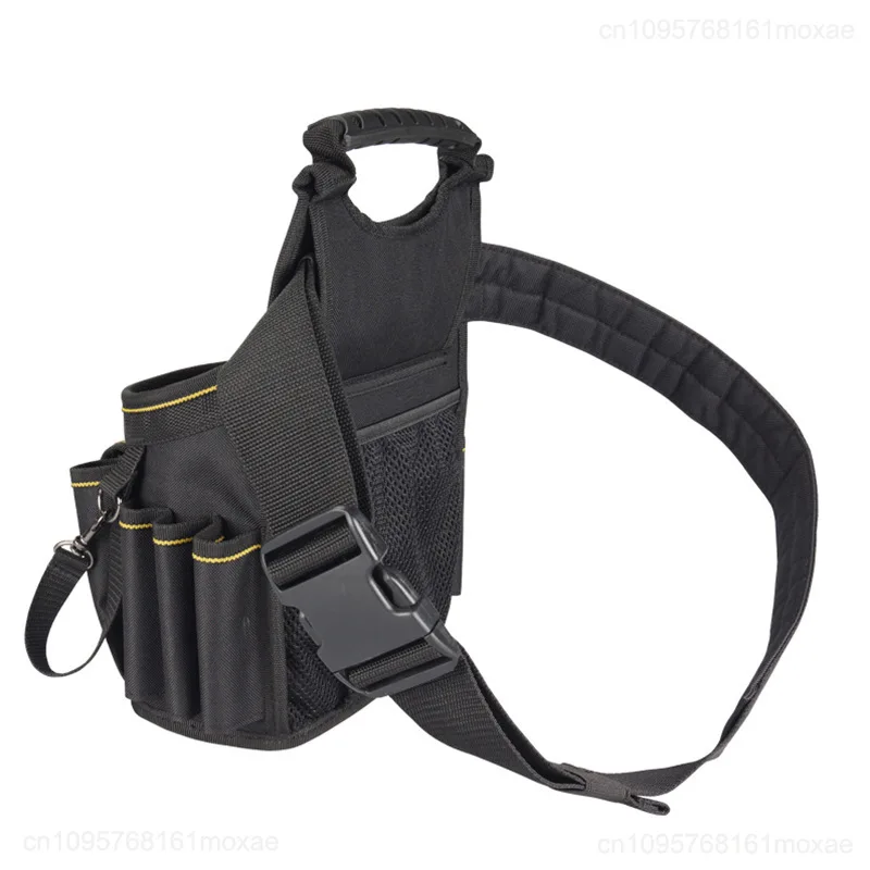 Pocket Tool Pouch, Featuring 6 Pouches and 9 Screwdriver Loops, Tool Bag with Adjustable Belt for Electricians Waist Bag