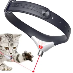 Electric Smart Amusing Collar for Kitten Wearable Automatic Cat Toys USB Rechargeable Cat Laser Collar Interactive Toy