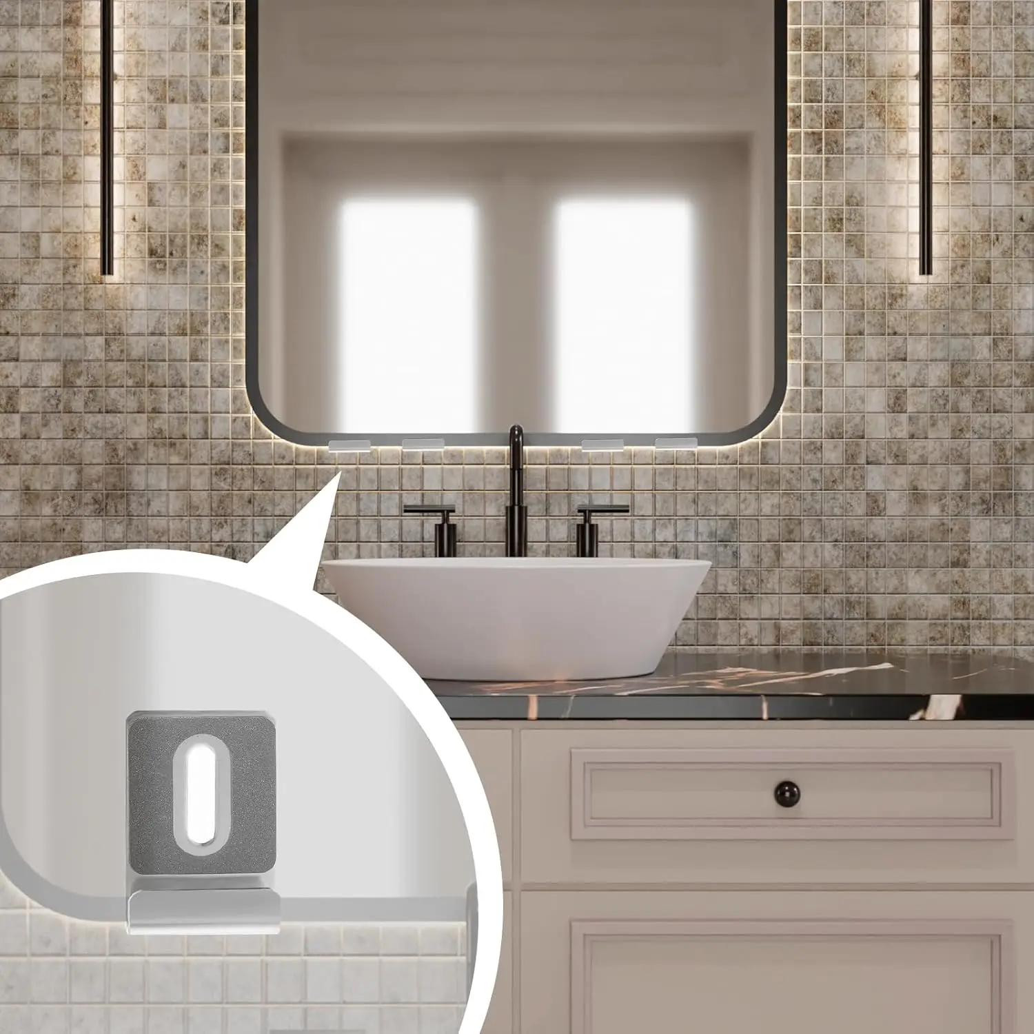 تصميم مبتكر 8 قطع من مشابك الفولاذ المقاوم للصدأ مصنوعة لتأمين الأعمال الفنية أو للوحات الإعلانية بثقة