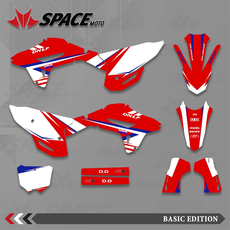 

SPACE For Honda 2021 2022 2023 CRF450 2022 2023 2024 CRF250 Customized Team Graphics Backgrounds Decals Custom Stickers