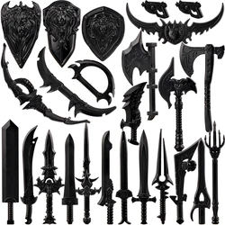 Middle aged weapon Warcraft accessories, knives, axes, shields, spears scenes building blocks toy accessories for children gifts