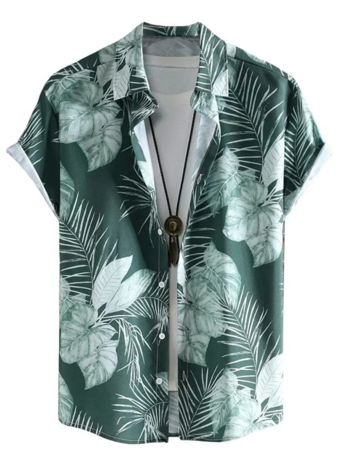 

Floral Pattern Printed ort Sve Breathable irt Youth Faion Polyester Fiber Stand Fit Autumn Season Casual irt