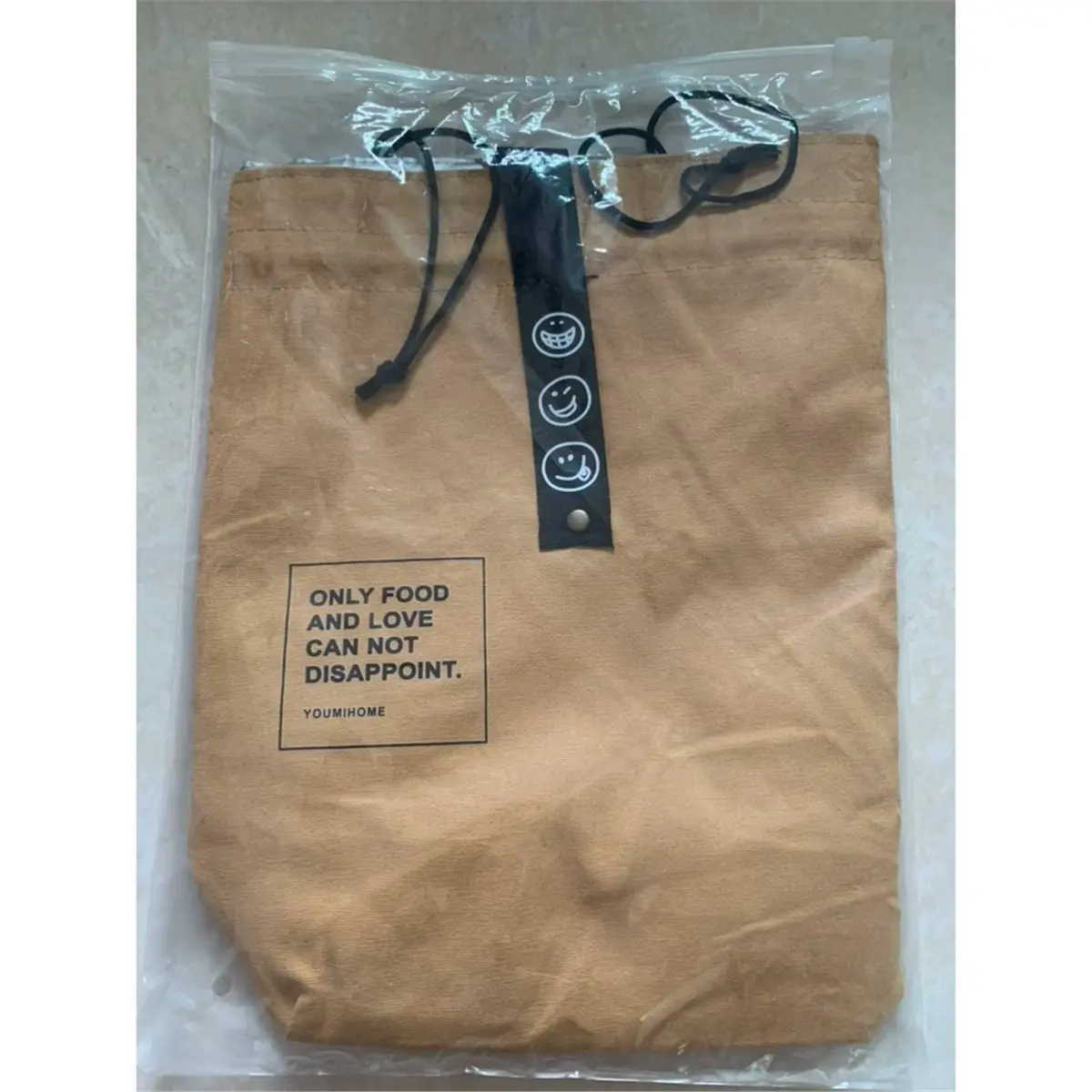 A902K Canvas Drawstring Lunch Bag, Insulated Lunch Bag, Reusable Lunch Bag-Perfect for Work, Picnics, and Travel SUMMER