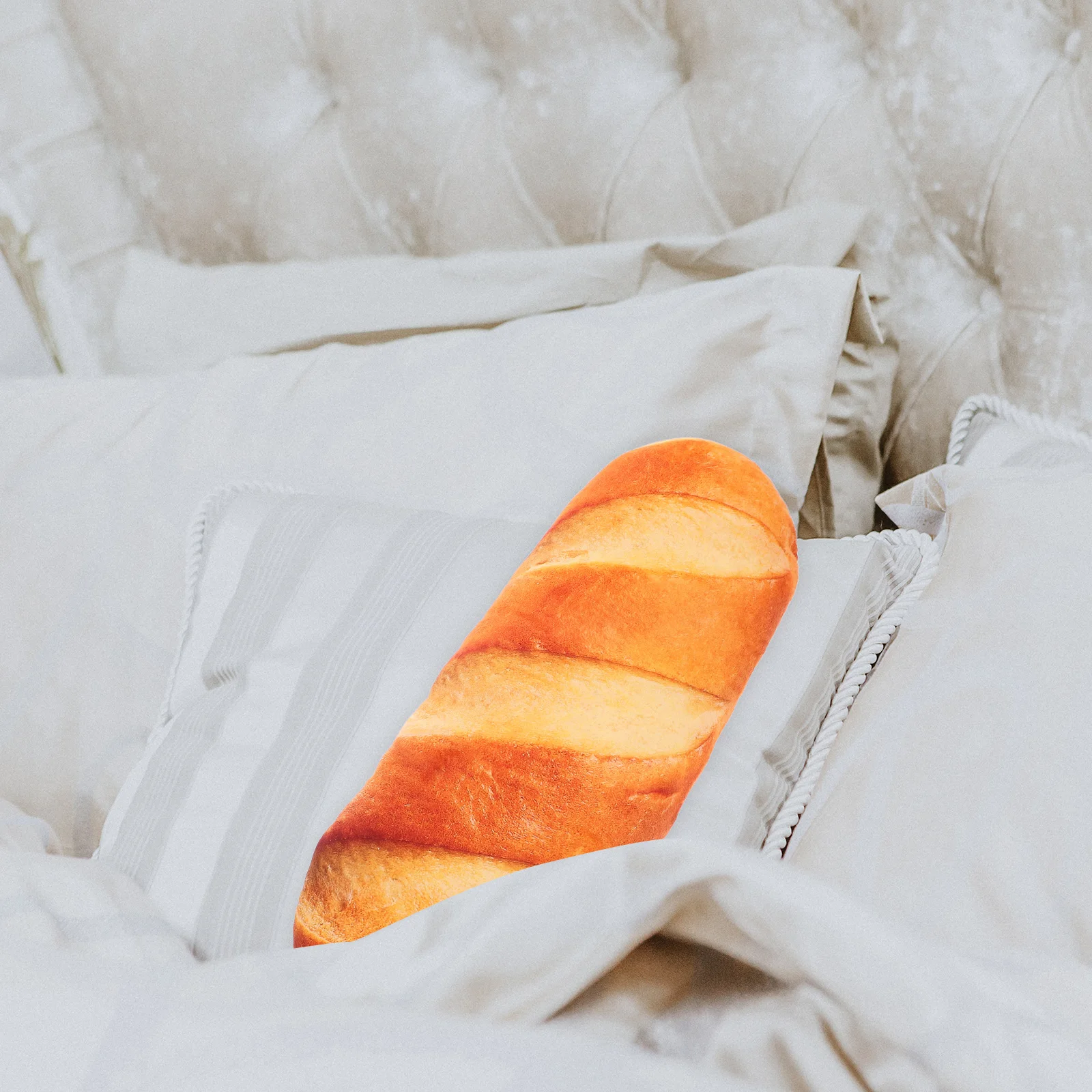 Oreiller Baguette Simulation 3D, coussin de pain pour canapé, lit, chaise, soutien lombaire, décoration de maison, oreiller amusant, nourriture mignonne en peluche