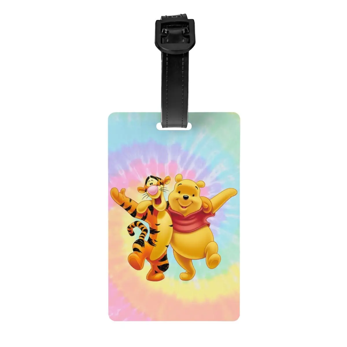 Custom Winnie The Pooh Luggage Tag Privacy Protection Cartoon Bear Baggage Tags Travel Bag Labels Suitcase