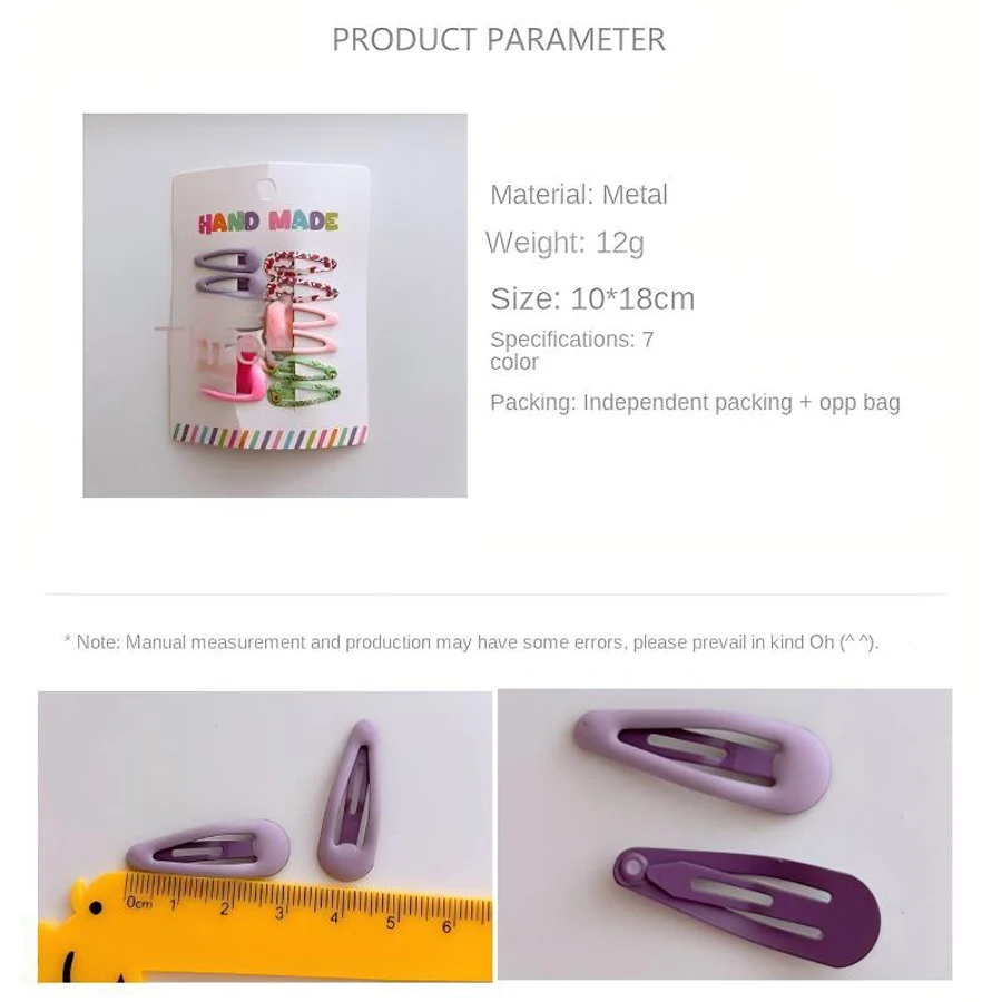 12 sztuk Kawaii geometryczne metalowe spinki do włosów zestaw kobiety dziewczęta spinki do włosów dziecko BB spinki do włosów Barrettes kolorowe nakrycia głowy akcesoria do włosów — zdjęcie 6