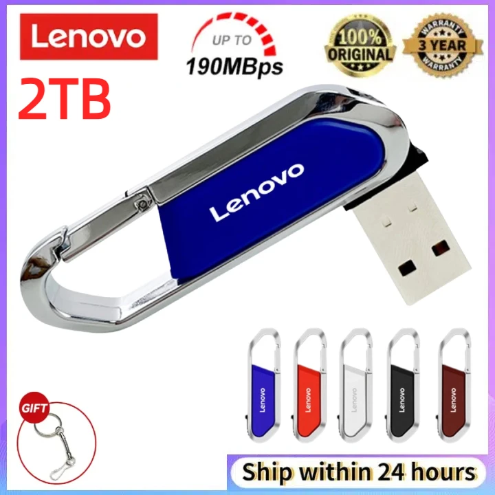 

Флеш-накопитель Lenovo 2 ТБ USB 3,0 на 1 ТБ, высокоскоростной флеш-накопитель USB 3,0, флеш-накопитель на 512 ГБ, металлический USB-диск для настольного ПК