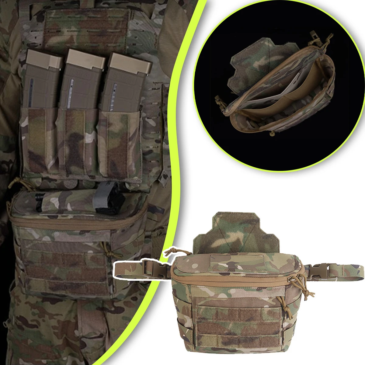 

Tactical Vest Waist Bag Large Capacity MOLLE Abdominal Medical Bag Outdoor Shooting Hunting Accessories Under The Bag