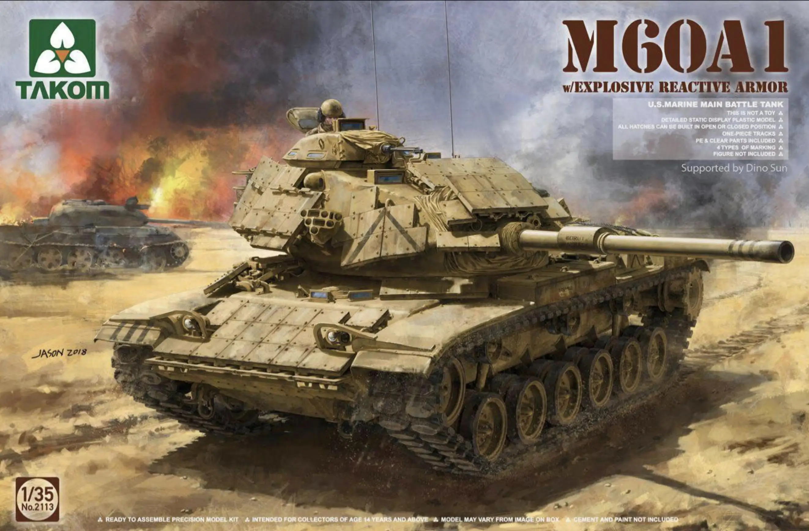 TAKOM 2113 1/35 M60A1 w/Explosive Reactive Armor Model Kit