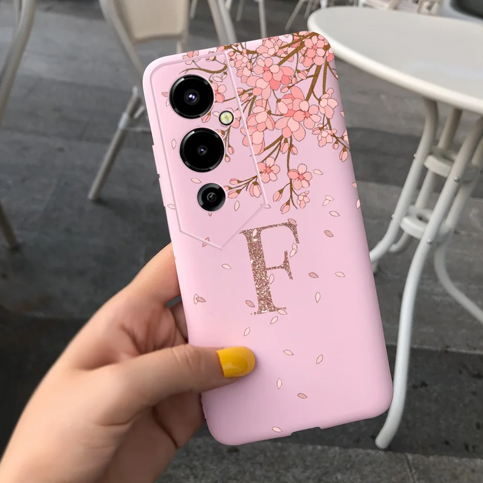 For Tecno Pova 4 Pro Case Pova4 4Pro Phone Cover Fashion Letters Silicone Soft Funda For Tecno Pova 4 Pova4 Pro LG8n LG7n Bumper